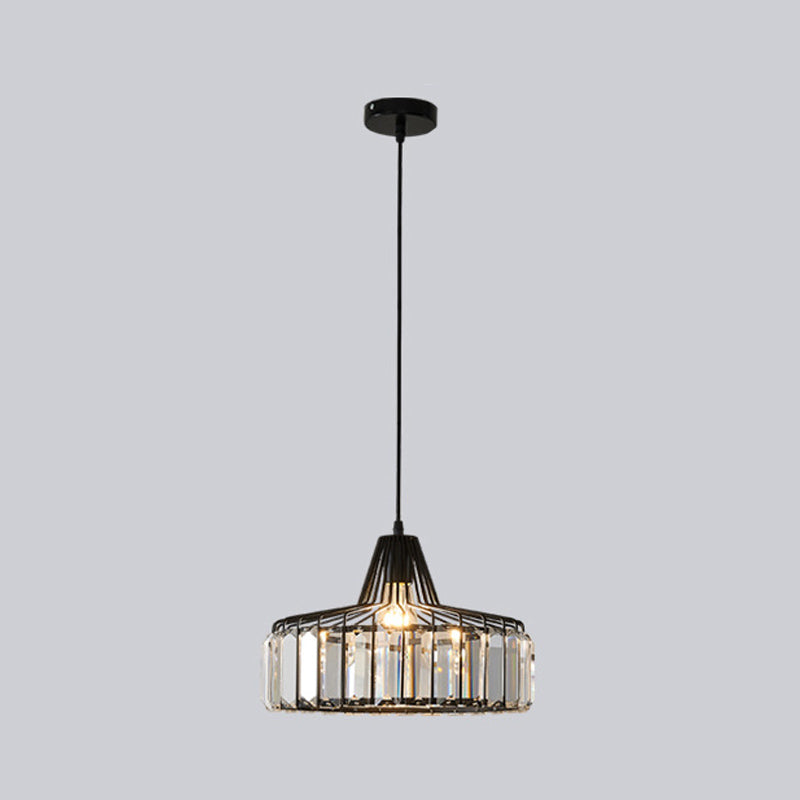 Luz de colgante de estilo moderno accesorio de iluminación colgante de cristal simple para sala de estar