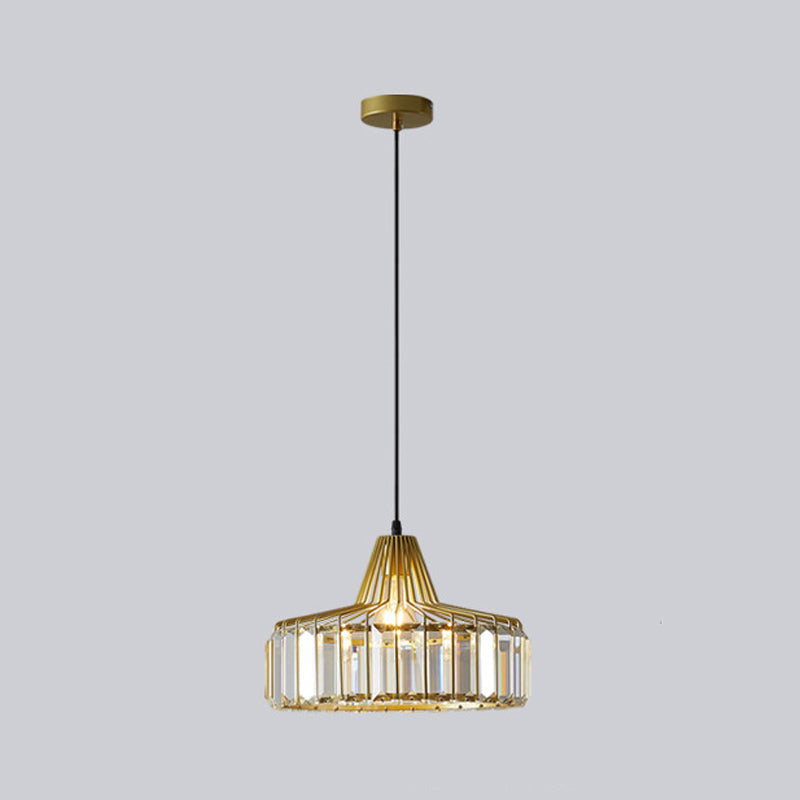 Luz de colgante de estilo moderno accesorio de iluminación colgante de cristal simple para sala de estar