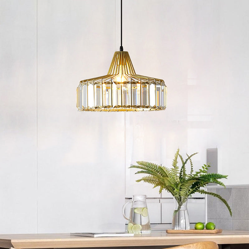 Modern Style Hanging Light Simple Crystal Pendant Lighting Fixture for Sitting Room