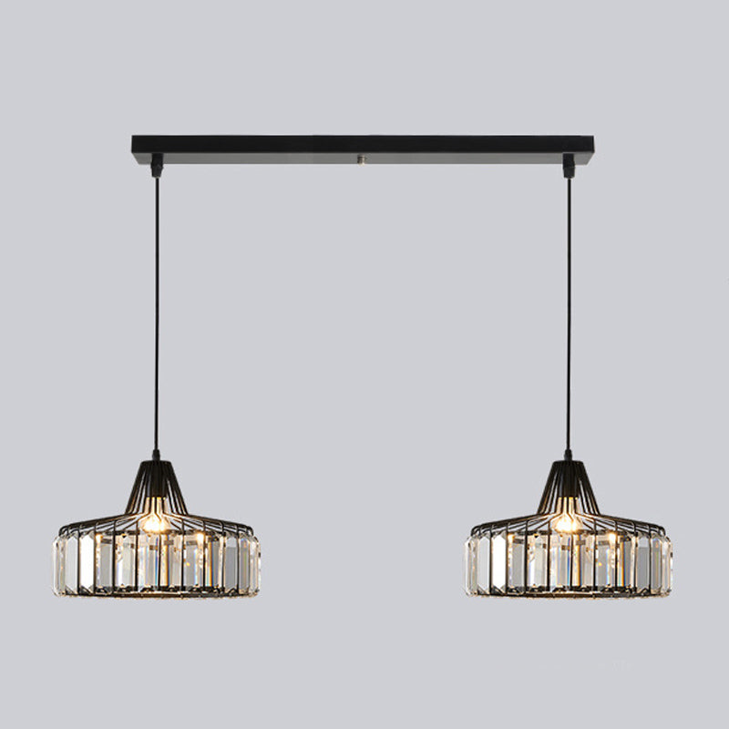 Modern Style Hanging Light Simple Crystal Pendant Lighting Fixture for Sitting Room