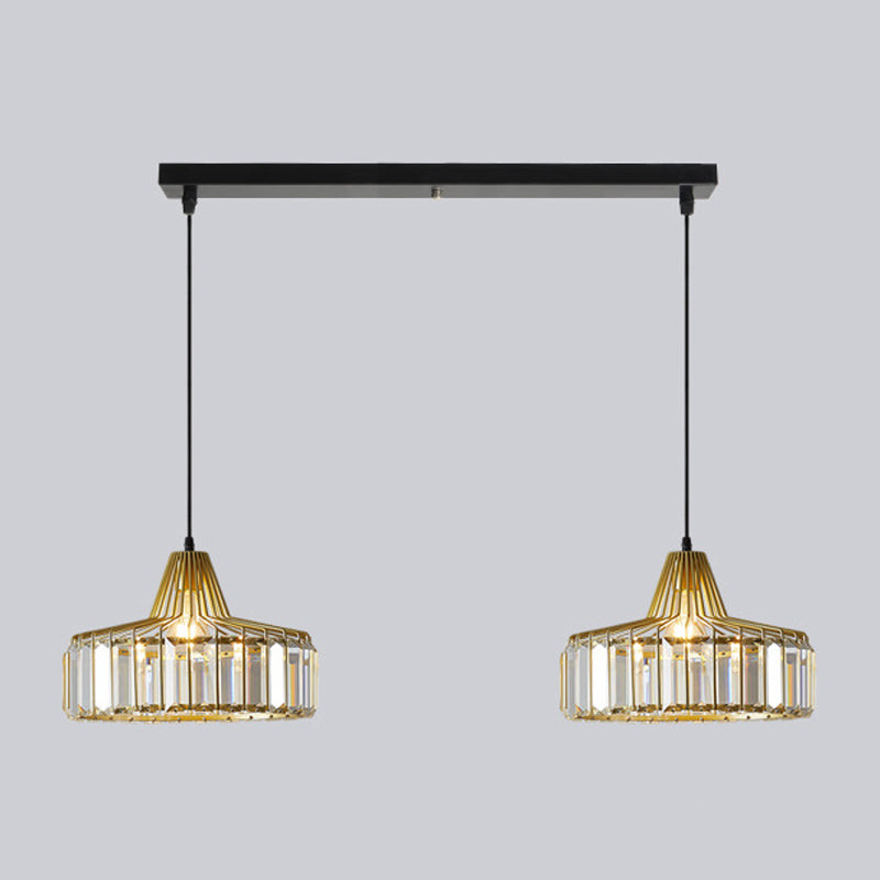 Modern Style Hanging Light Simple Crystal Pendant Lighting Fixture for Sitting Room