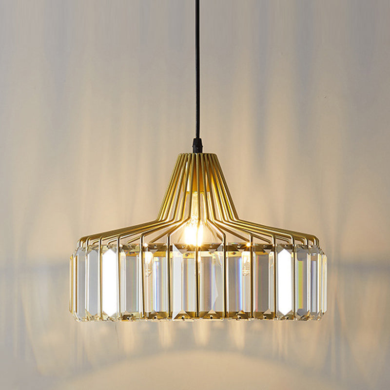 Modern Style Hanging Light Simple Crystal Pendant Lighting Fixture for Sitting Room