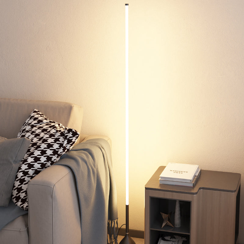 Modern Style Linear Shape Floor Lamp Metal Single Light Floor Lamp