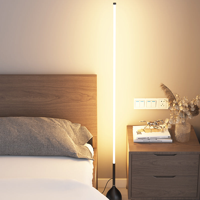 Modern Style Linear Shape Floor Lamp Metal Single Light Floor Lamp