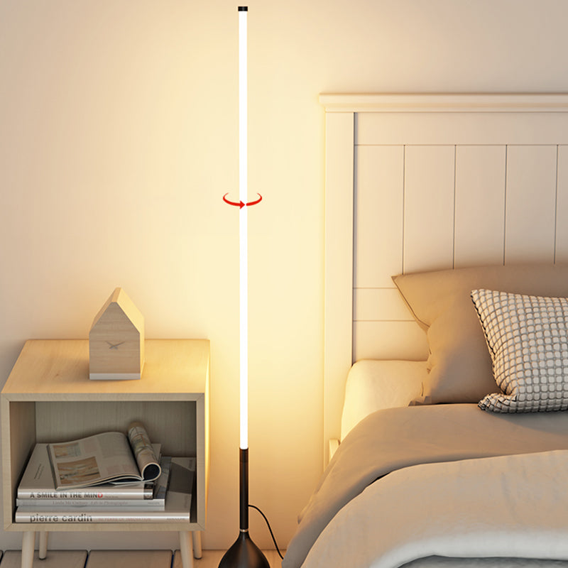 Modern Style Linear Shape Floor Lamp Metal Single Light Floor Lamp