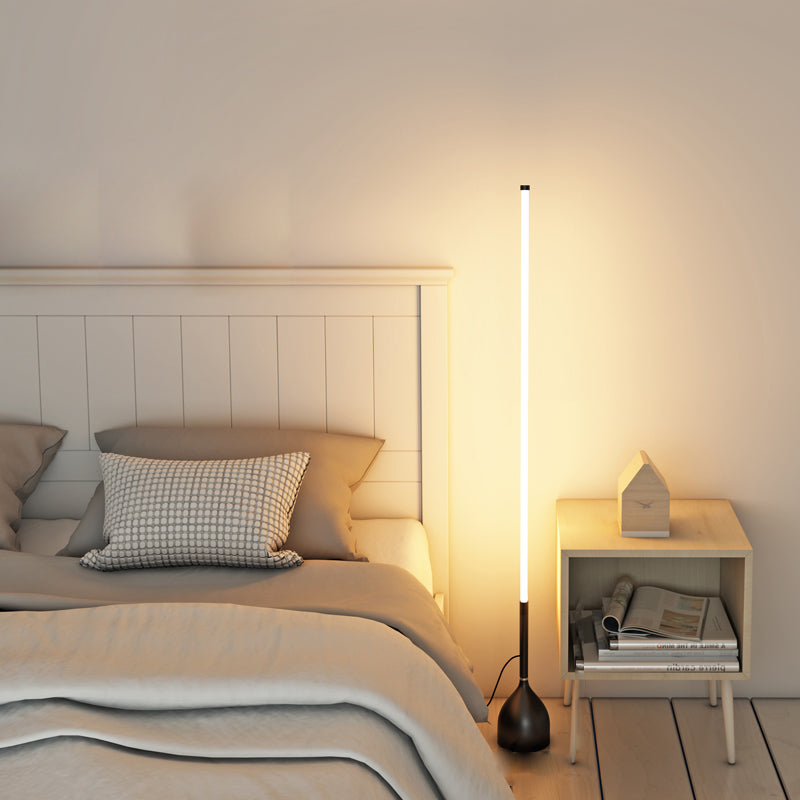 Modern Style Linear Shape Floor Lamp Metal Single Light Floor Lamp