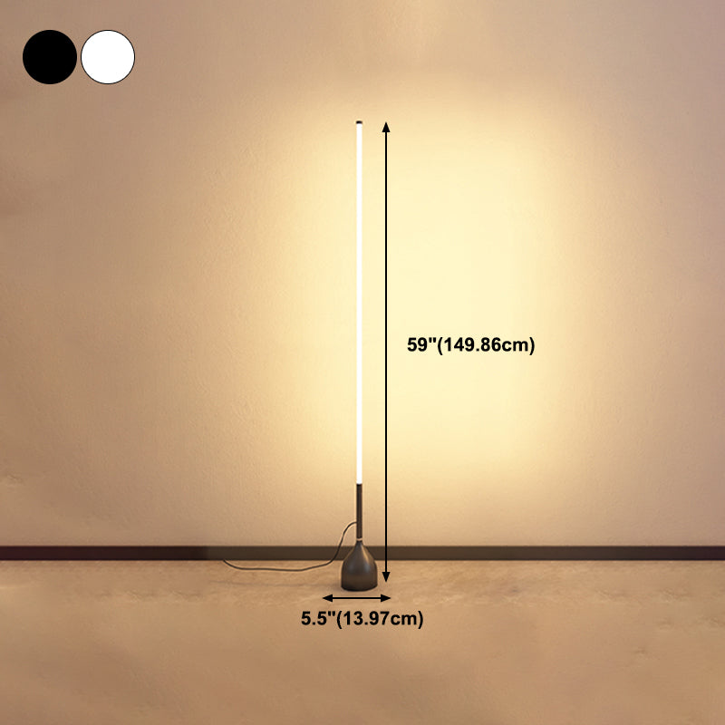 Modern Style Linear Shape Floor Lamp Metal Single Light Floor Lamp