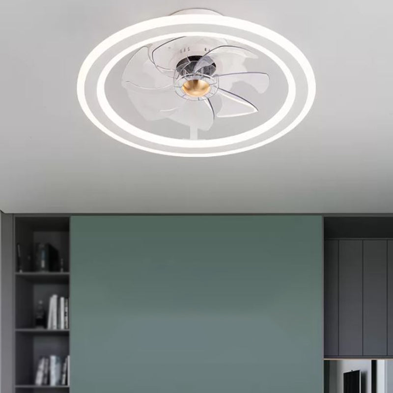 Luz de ventilador de techo circular de metal Simplicidad LED MONTADO LED MONTADO