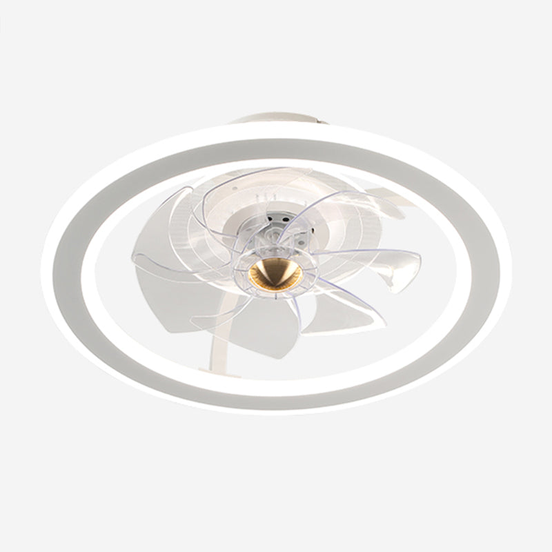 Luz de ventilador de techo circular de metal Simplicidad LED MONTADO LED MONTADO