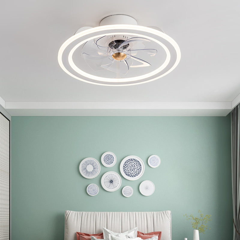 Luz de ventilador de techo circular de metal Simplicidad LED MONTADO LED MONTADO