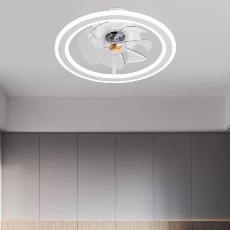 Luz de ventilador de techo circular de metal Simplicidad LED MONTADO LED MONTADO