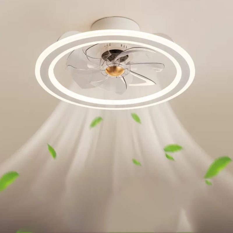 Luz de ventilador de techo circular de metal Simplicidad LED MONTADO LED MONTADO