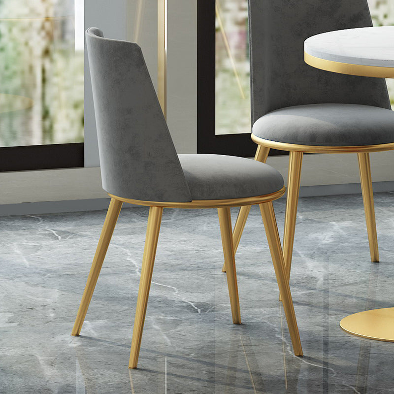 1/3/5 Pieces Dining Set Black-gold Base and White Top Table Glam Style Kitchen Set