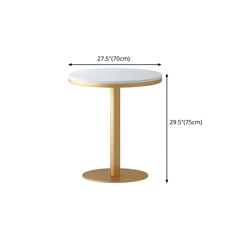 1/3/5 Pieces Dining Set Black-gold Base and White Top Table Glam Style Kitchen Set