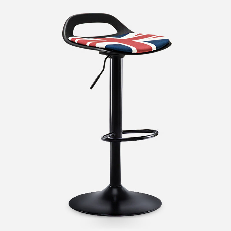 Industrial Style Bar Chair with Swivel Adjustable Height Metal Leg for Counter Bar