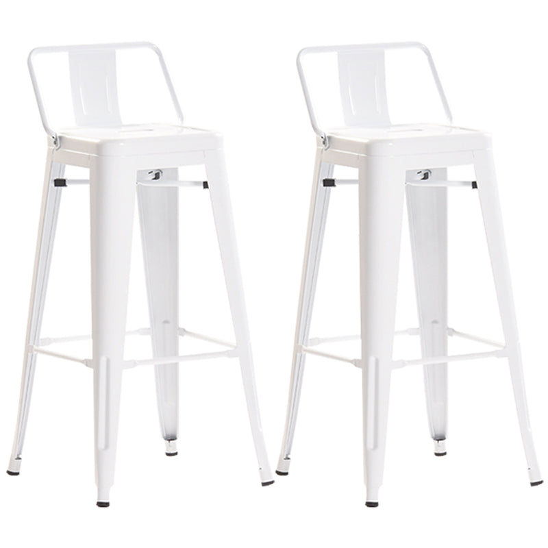 Industrial Style Metal Bar-stool Square Iron Seat Counter Stool for Kitchen Bar