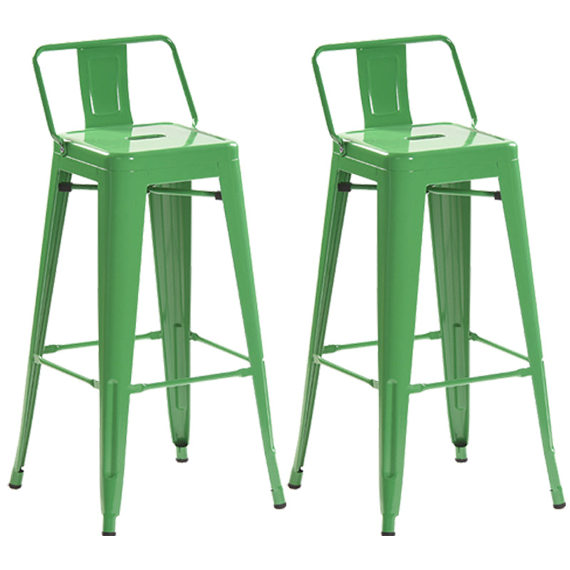 Industrial Style Metal Bar-stool Square Iron Seat Counter Stool for Kitchen Bar