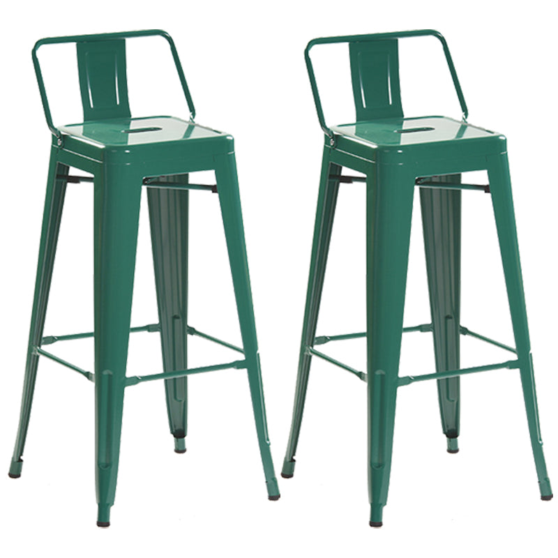Industrial Style Metal Bar-stool Square Iron Seat Counter Stool for Kitchen Bar