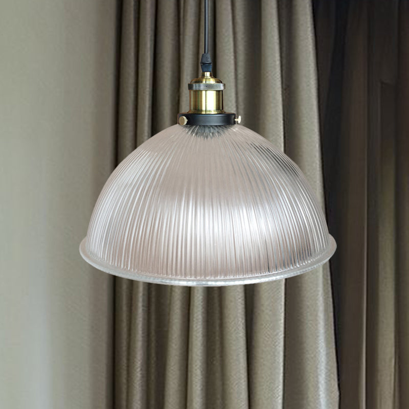 1 hängende Deckenlicht mit kuppel prismatischer Glas Industrielles Wohnzimmer Anhänger Beleuchtung