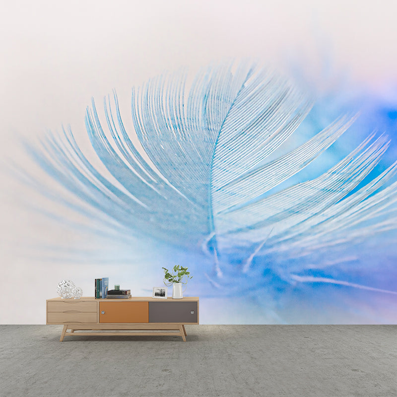 Modern Style Mural Wallpaper Feather Photography Indoor Wall Mural