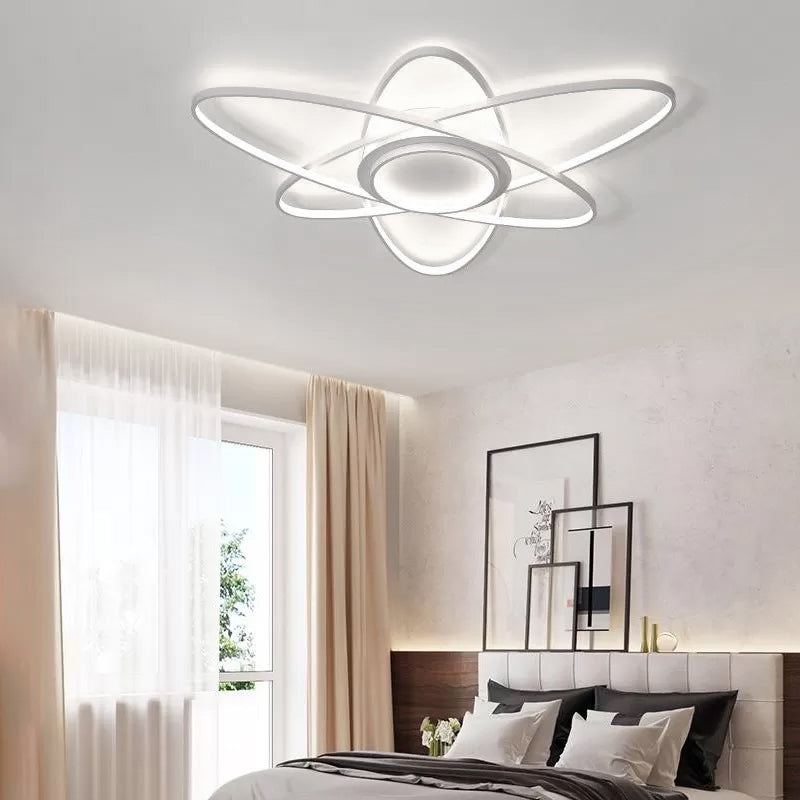 25.5"/31.5"/39" Creative Ceiling Lights Modern Acrylic and Metal Ceiling Light Fixture with Warm/White Lighting