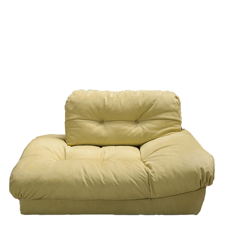 Brown Contemporary Armless Chesterfield Sofa for Living Room, Apartment