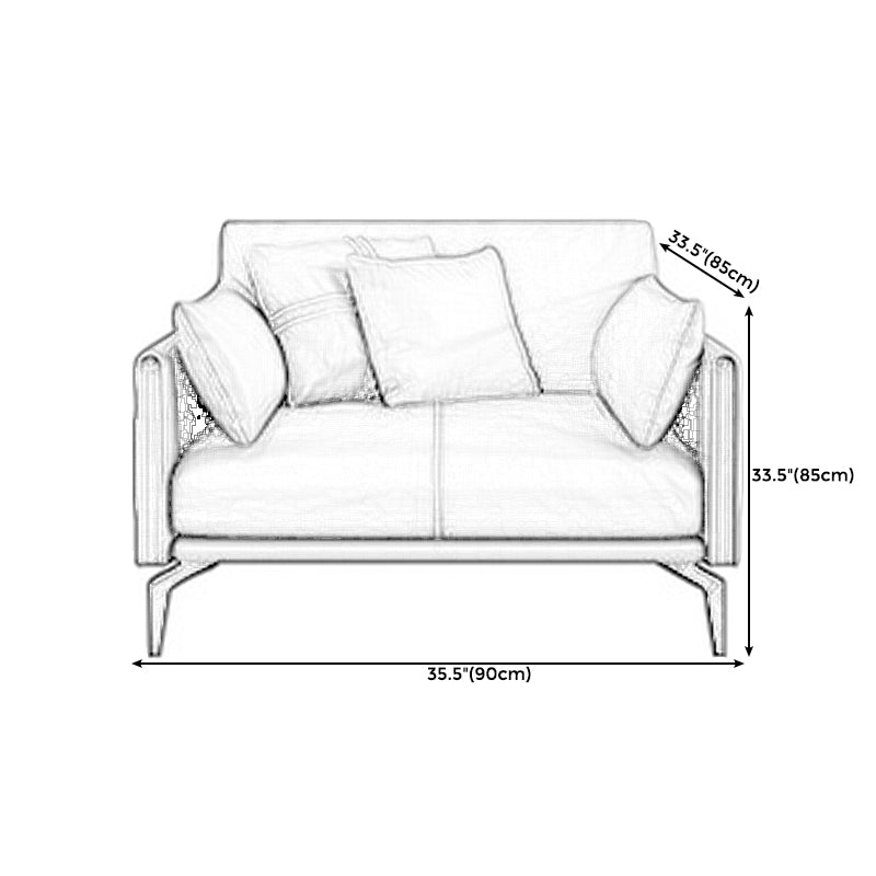 Black Upholstered with Pillow Back Against Leather/leather Seat