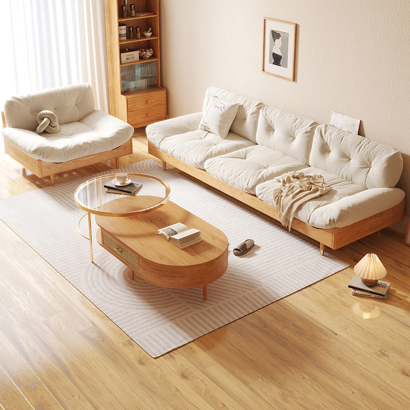 Armloses Sofa loser Rücken 35 "W Tufted Modern Sofa für Wohnzimmer