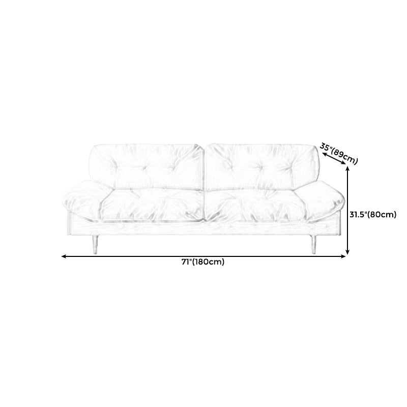 Armloses Sofa loser Rücken 35 "W Tufted Modern Sofa für Wohnzimmer