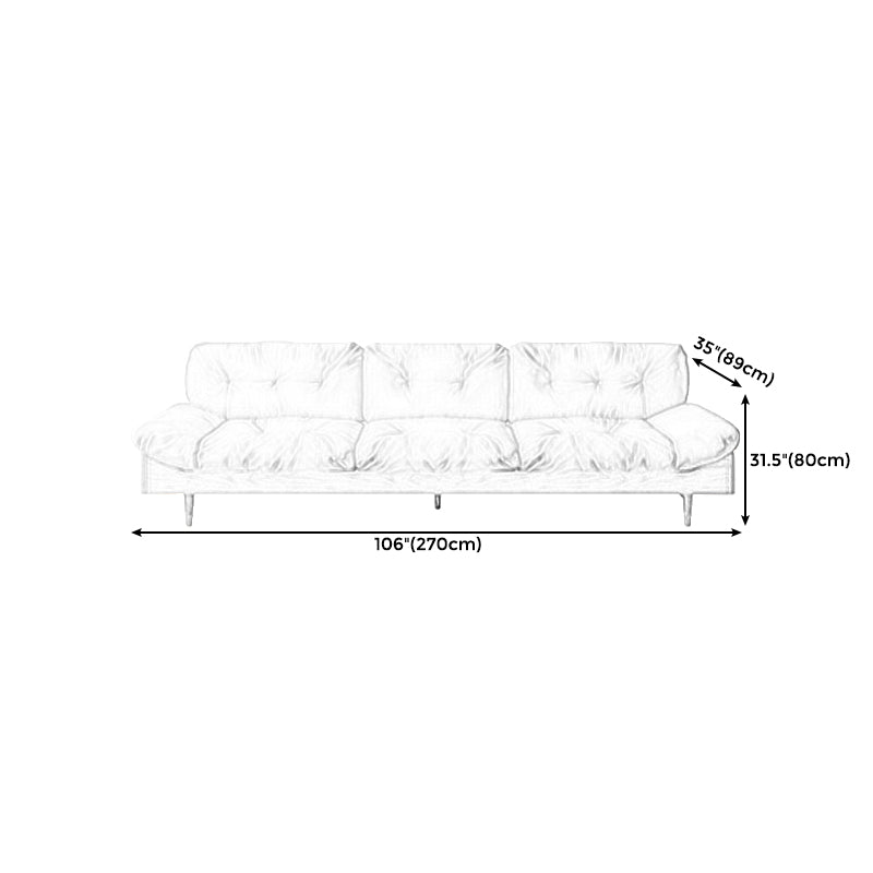Armloses Sofa loser Rücken 35 "W Tufted Modern Sofa für Wohnzimmer