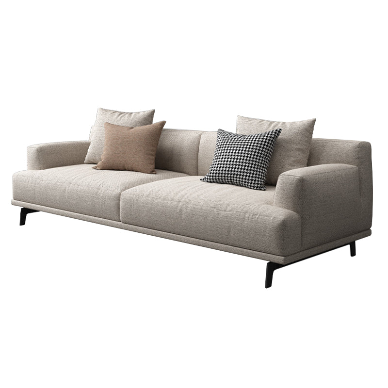 Ivory Fabric Settee Standard Charles Of London Tight Back Loveseat