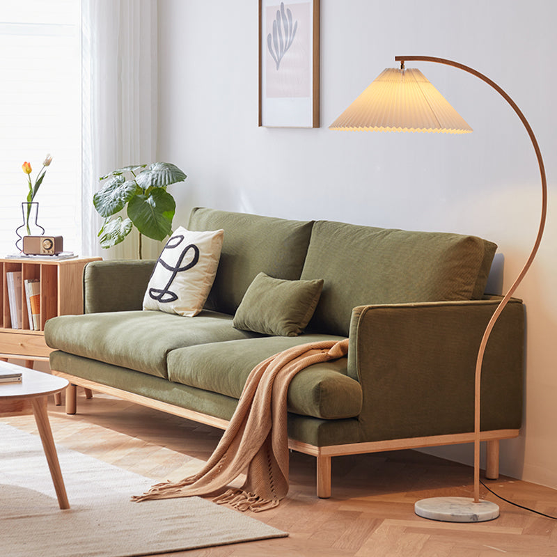 Eingezogener Arm Lose Rückensofa 35 "W Velvet -Sofa für Wohnzimmer