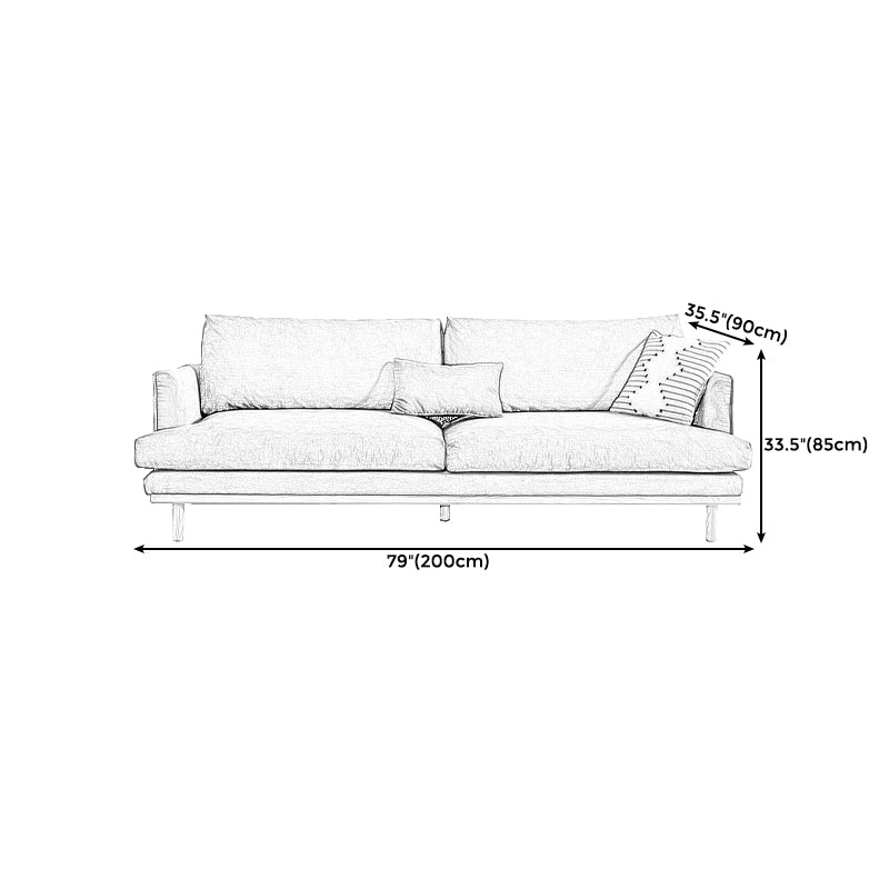 Eingezogener Arm Lose Rückensofa 35 "W Velvet -Sofa für Wohnzimmer