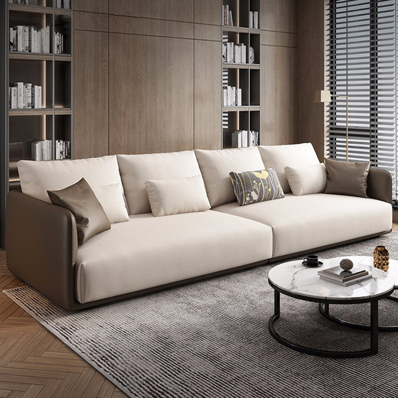 Modern Style Solid Wood Base Latex/sponge Cushion Rectangular Sofa