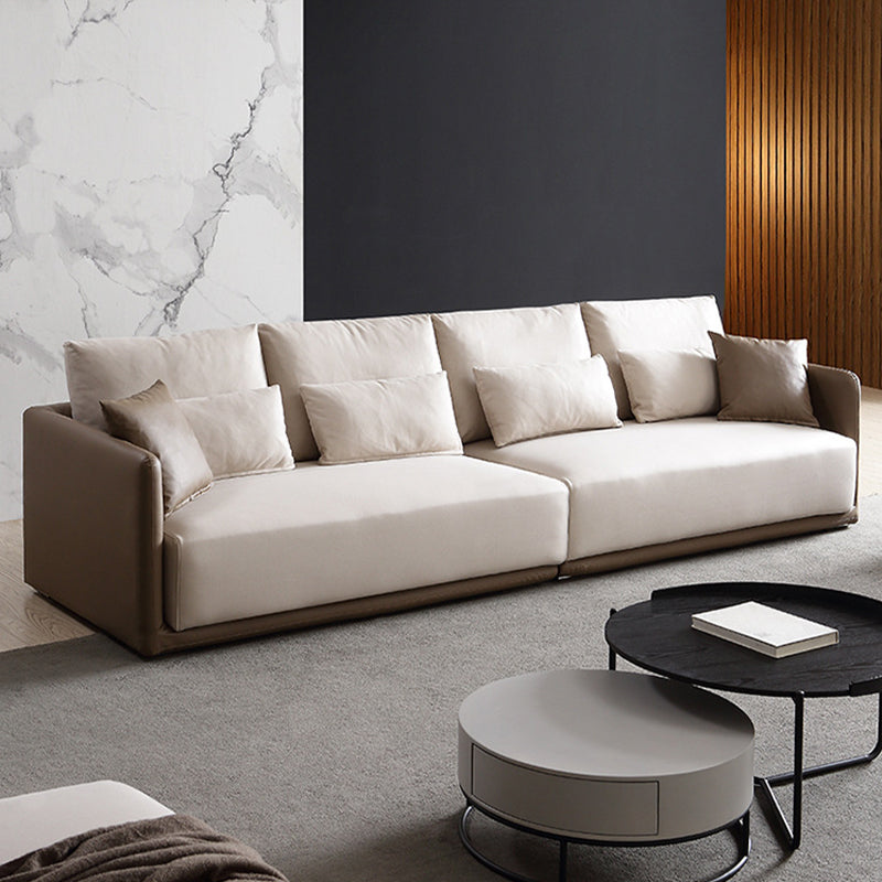 Modern Style Solid Wood Base Latex/sponge Cushion Rectangular Sofa