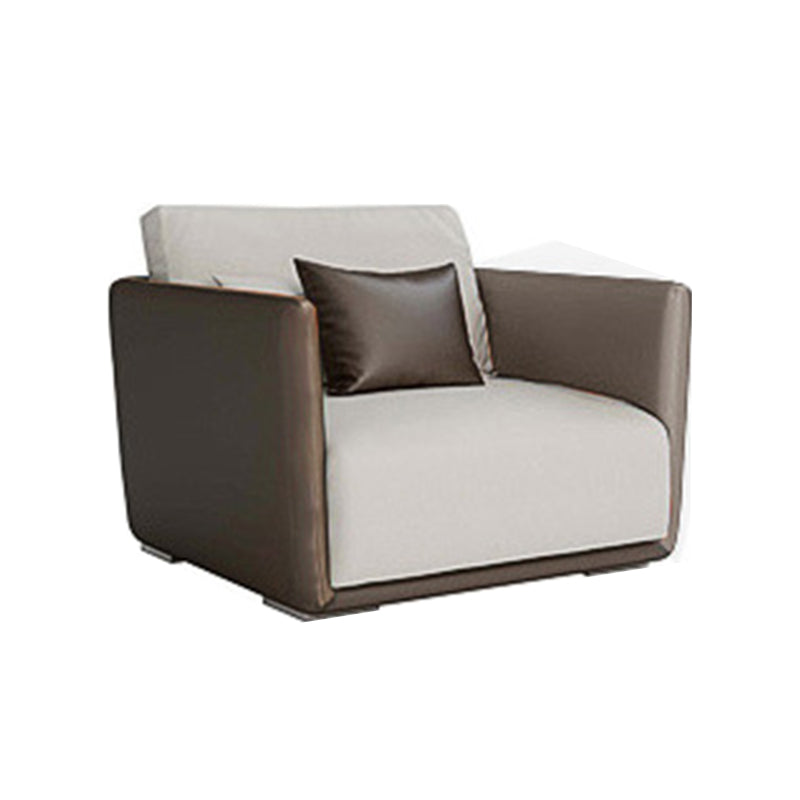 Modern Style Solid Wood Base Latex/sponge Cushion Rectangular Sofa