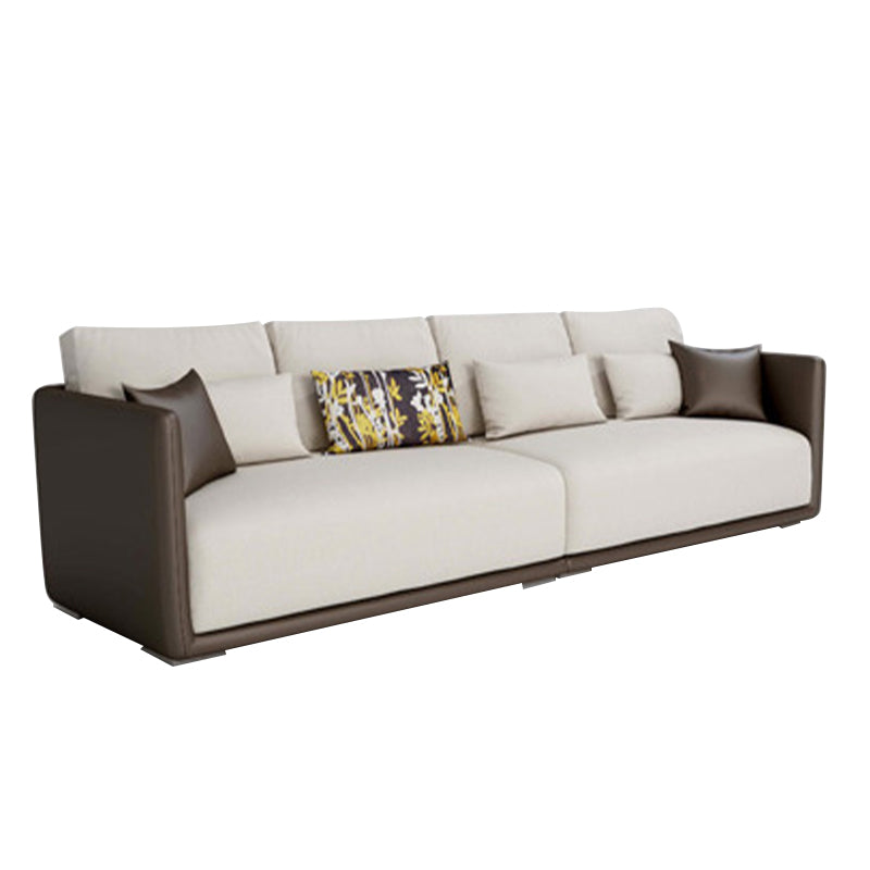 Modern Style Solid Wood Base Latex/sponge Cushion Rectangular Sofa