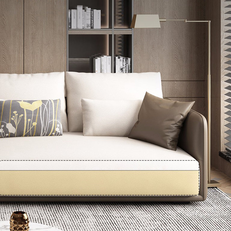 Modern Style Solid Wood Base Latex/sponge Cushion Rectangular Sofa