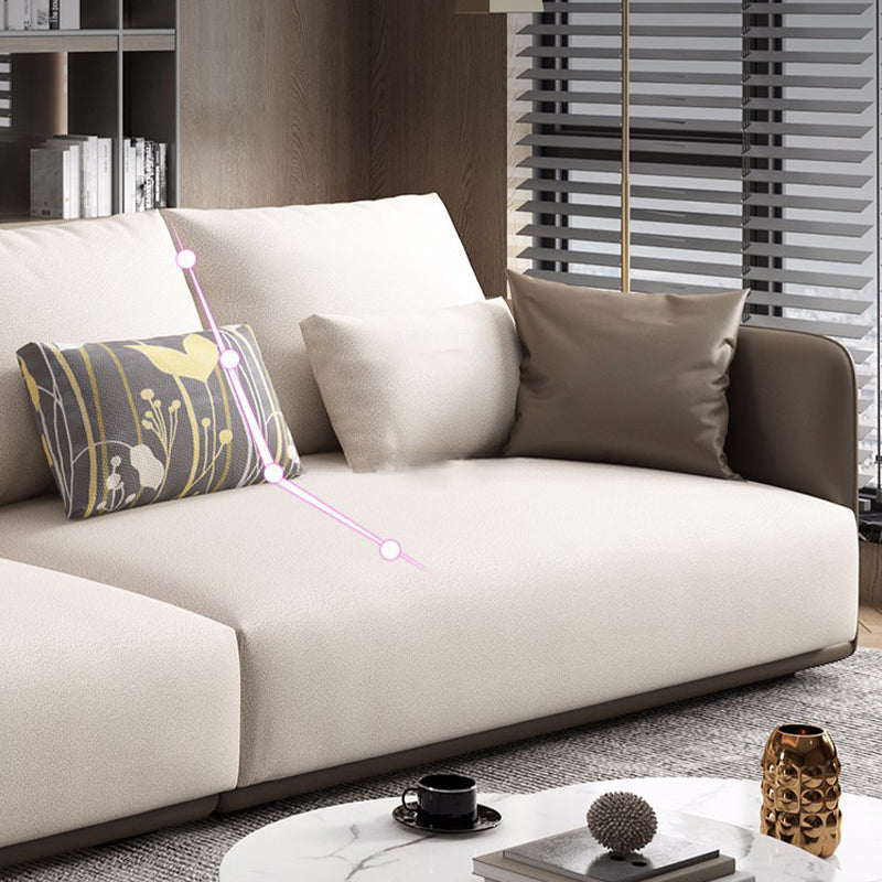 Modern Style Solid Wood Base Latex/sponge Cushion Rectangular Sofa