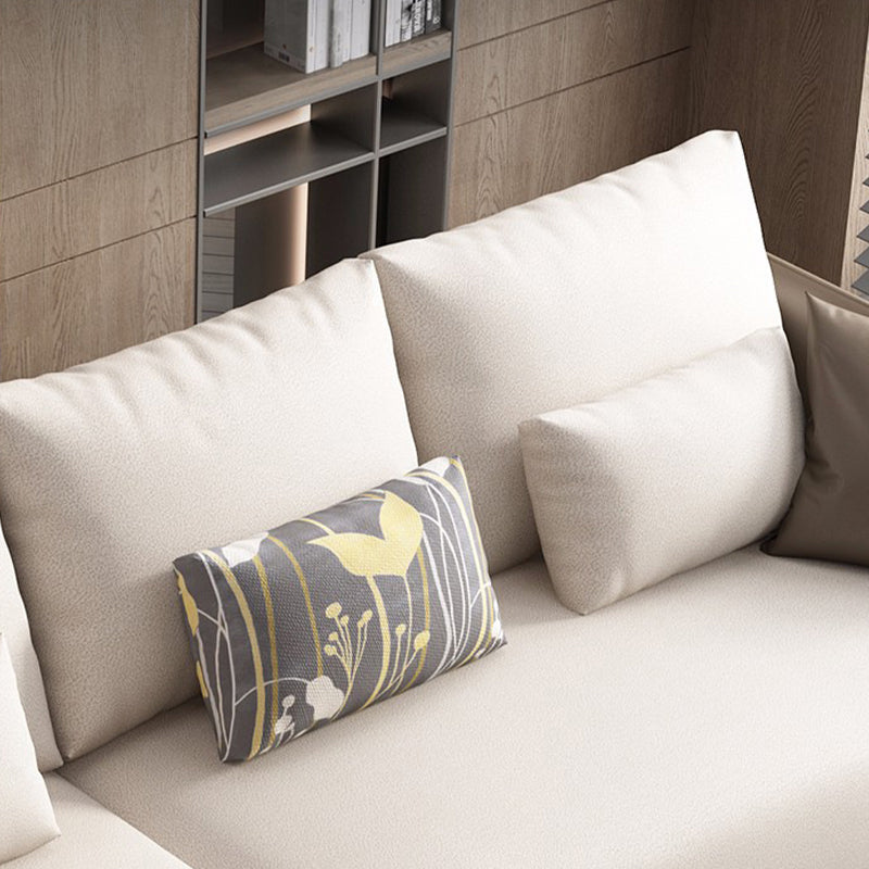 Modern Style Solid Wood Base Latex/sponge Cushion Rectangular Sofa