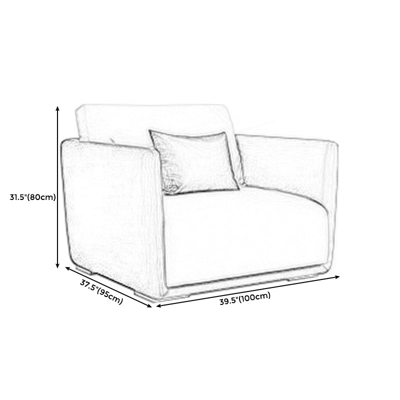Modern Style Solid Wood Base Latex/sponge Cushion Rectangular Sofa