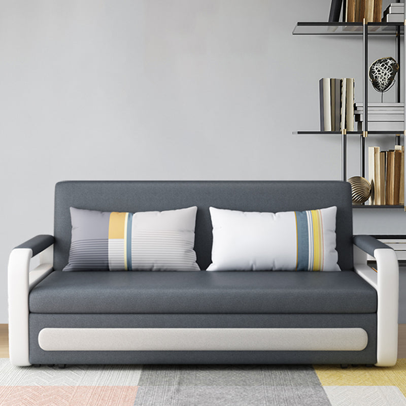 Divano in tessuto convertibile con retro stretto 33,46 "h divano braccio quadrato di resistenza all'usura alta
