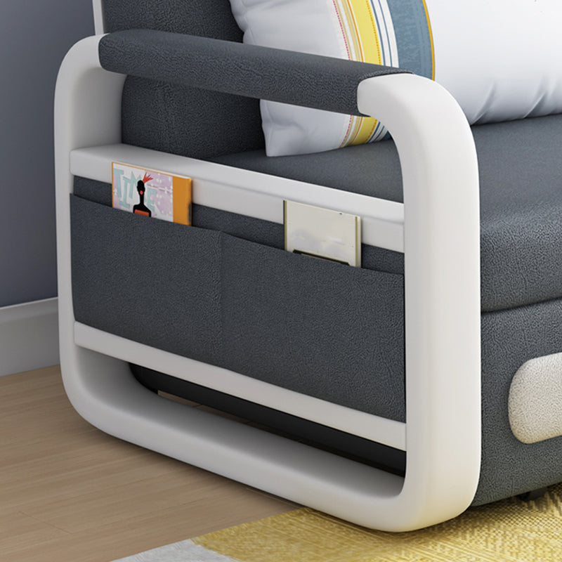 Divano in tessuto convertibile con retro stretto 33,46 "h divano braccio quadrato di resistenza all'usura alta