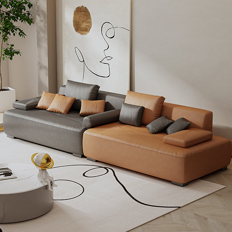 Übergangs modernes fleckbeständiges Sofa mit Störkissen 25,6 "H Square Arm Sofa