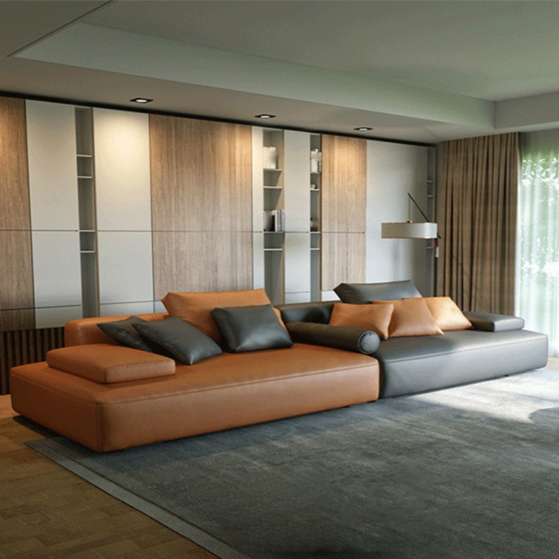 Übergangs modernes fleckbeständiges Sofa mit Störkissen 25,6 "H Square Arm Sofa