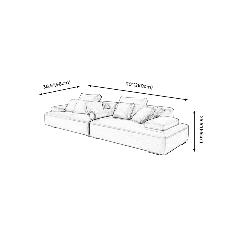 Übergangs modernes fleckbeständiges Sofa mit Störkissen 25,6 "H Square Arm Sofa