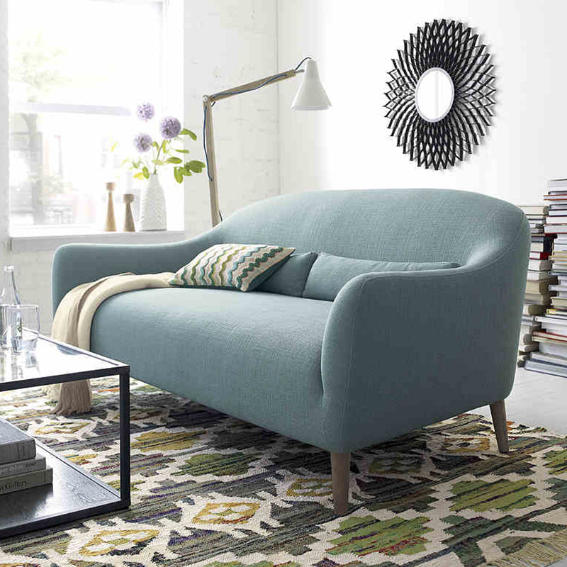 31,5 "hinen quadrato di lino quadrato di divano curvo scandinavo