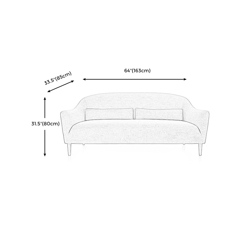 31,5 "hinen quadrato di lino quadrato di divano curvo scandinavo