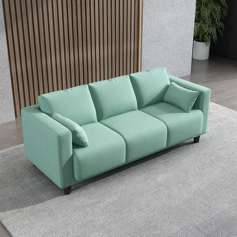Linen Square Arm Modern Sofa with Slipcovered for Living Room and Apartment