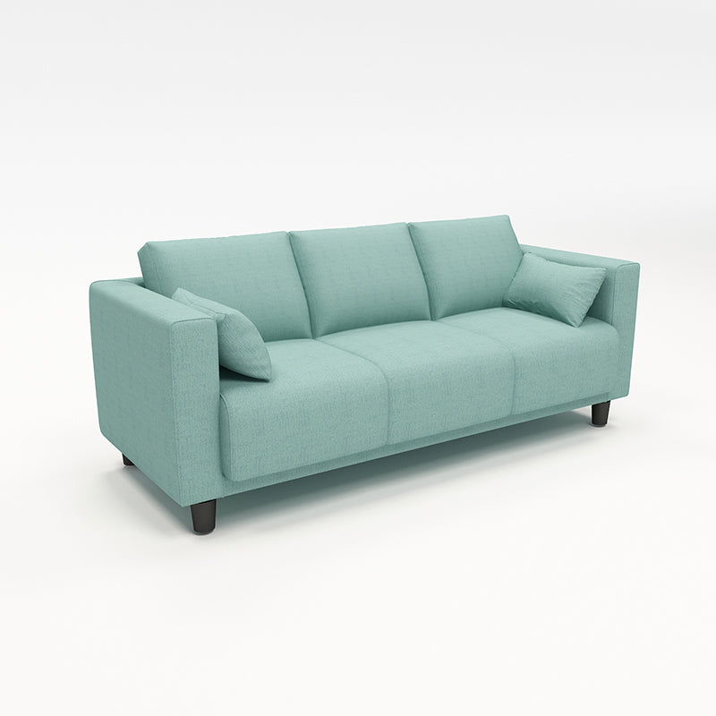 Linen Square Arm Modern Sofa with Slipcovered for Living Room and Apartment